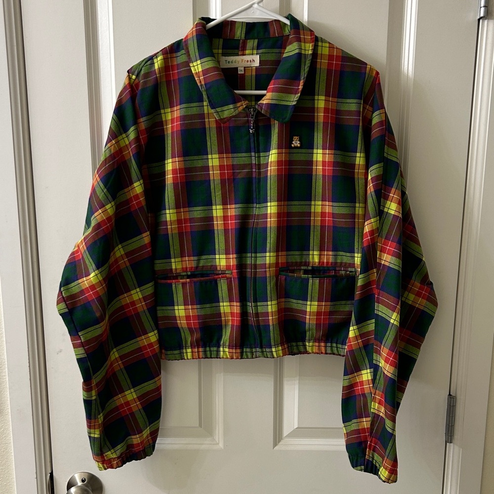 Teddy Fresh Vibrant Plaid Jacket